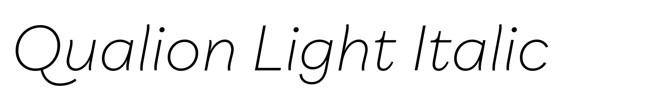 Qualion Light Italic
